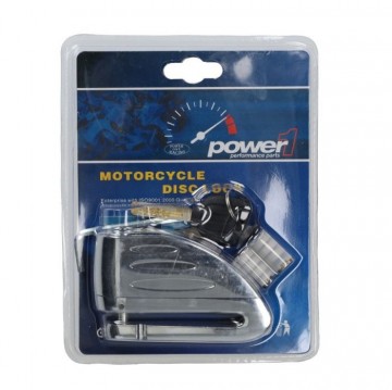 Schijfremslot Power1 + alarm 6mm chroom