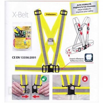 Veiligheidsriem Gele Reflecterende X-Belt voor buitensporters