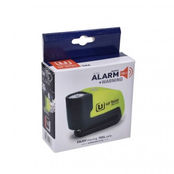 URBAN SECURITY UR6 Alarm+Warning Disc Lock Zwart/Geel