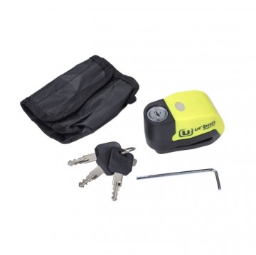 URBAN SECURITY UR6 Alarm+Warning Disc Lock Zwart/Geel