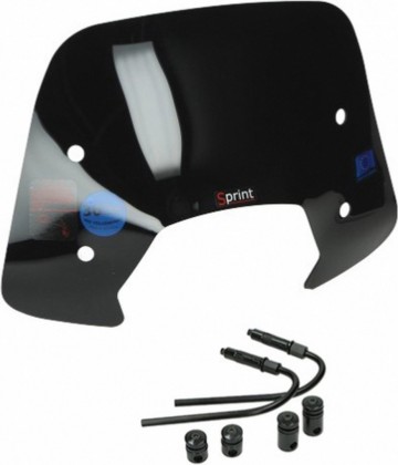 Windscherm vespa sprint zwart glans laag